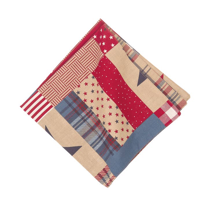 SALE Patriotic Bennington 4th Of July Napkin for wholesale by C&F Home