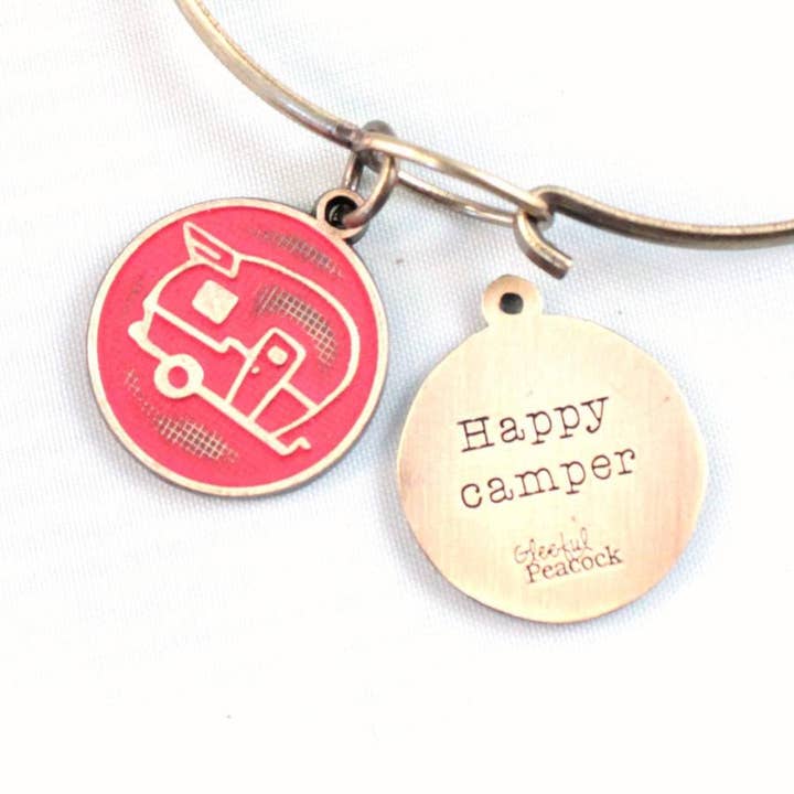 Happy Camper Token Charm RETIRED for wholesale by Gleeful Peacock
