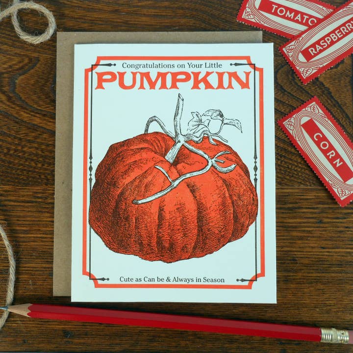 a. favorite design - Wholesale Season’s Greetings card - Vintage Pumpkin Seed Pack