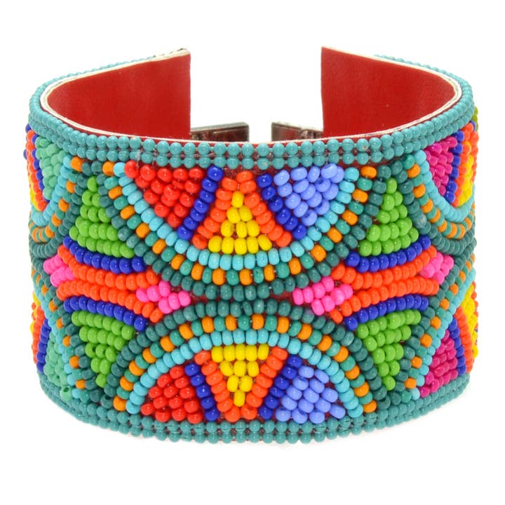 Seed bead Deco Circle Bracelet in Turquoise Multi for wholesale by Erik & Mike