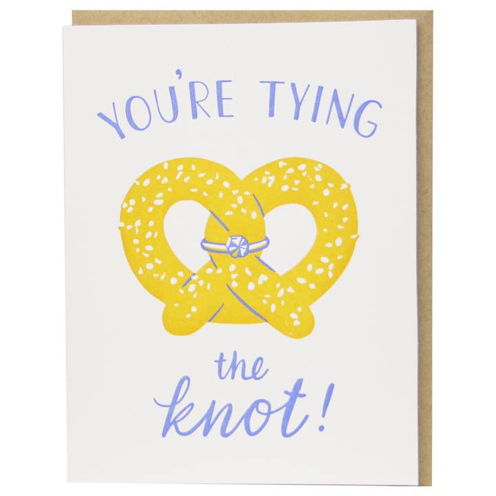 Smudge Ink - Wholesale Engagement Card - Pretzel Engagement Card