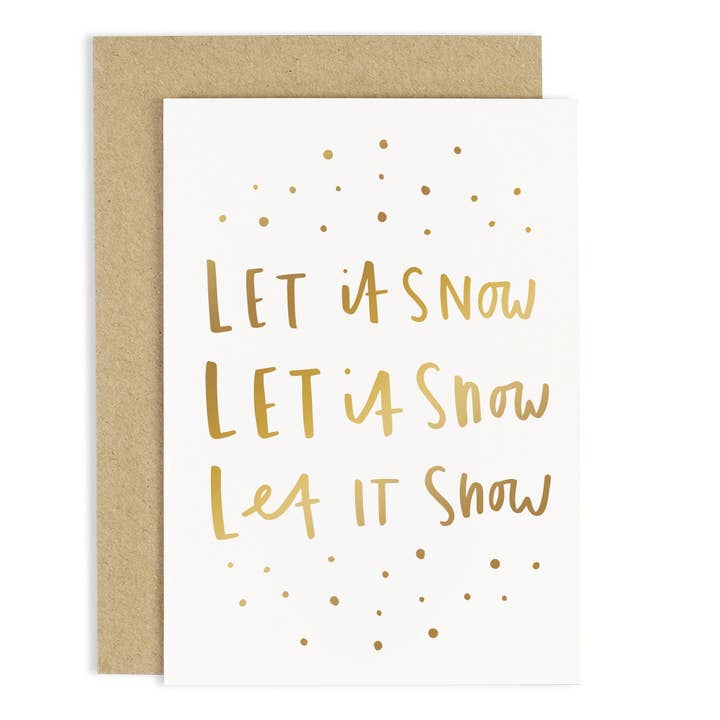Carte festive Let It Snow Joyeux Noël pour la vente par Old English Company