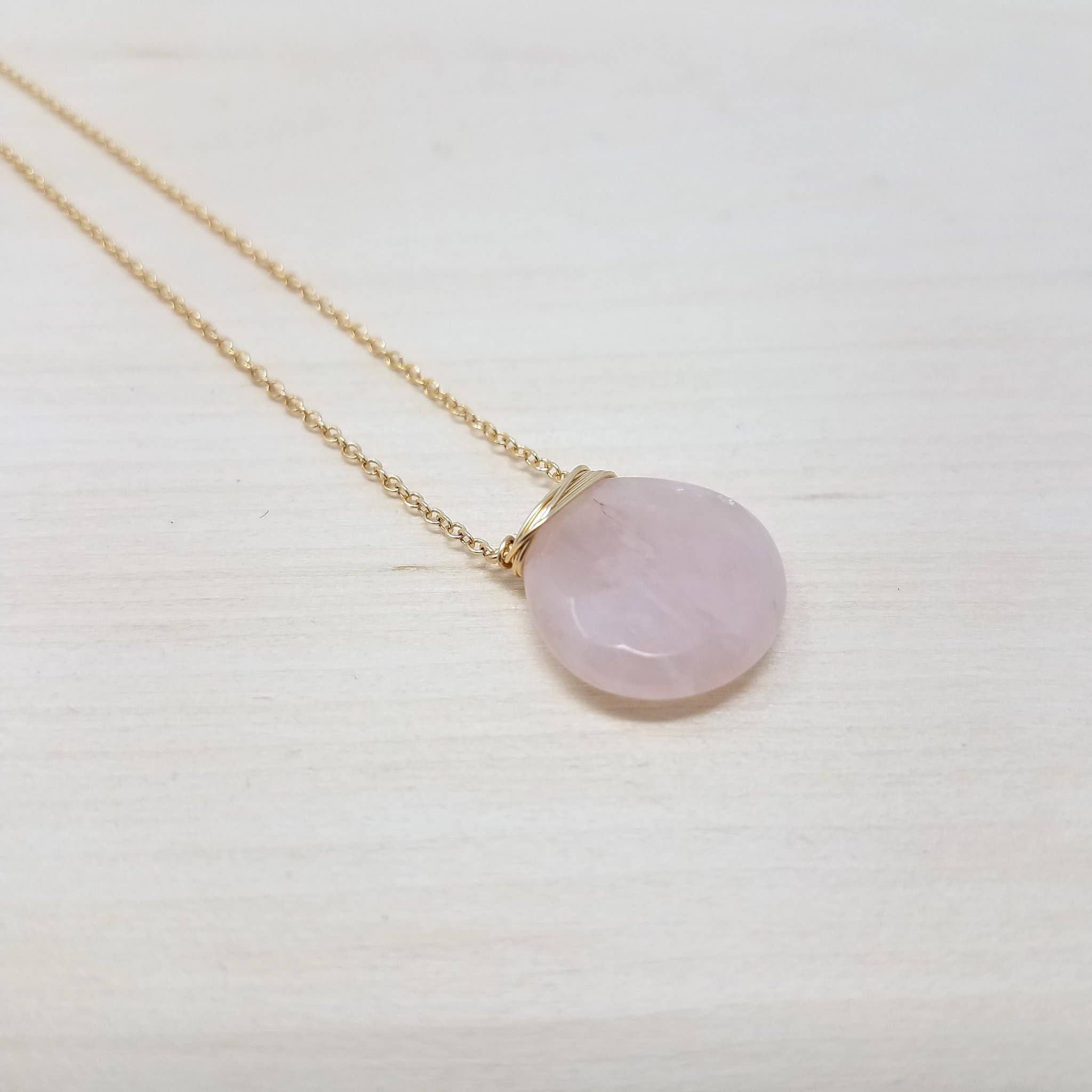 MissElenious Jewelry - Wholesale Pendant/Charm Necklace - Rose Quartz LOVE Necklace2