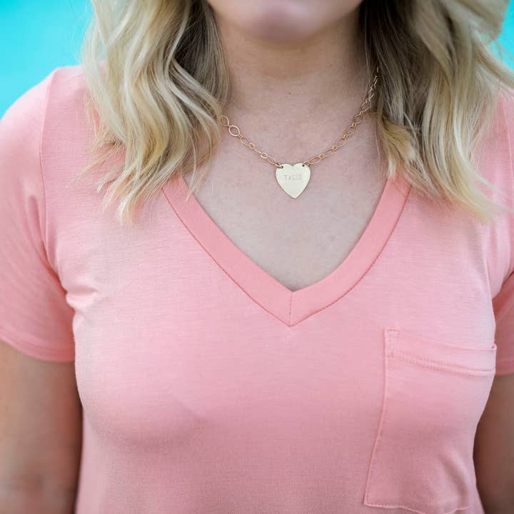 Bang-Up Betty - Wholesale Pendant/Charm Necklace - Tacos Heart Necklace