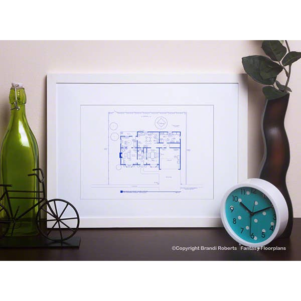 Fantasy Floorplans - Wholesale Art Print - The Simpsons - 1st Floor - Marge and Homer - 8.5"x11"2