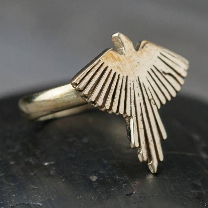 Brass Eagle Ray Ring for wholesale by Baizaar