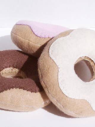 Donuts with Vanilla, Strawberry And Chocolate Icing - Set of Three for wholesale by Live Dream Create