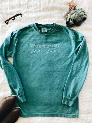 Teal Long Sleeve for wholesale by You are a Story Worth Loving
