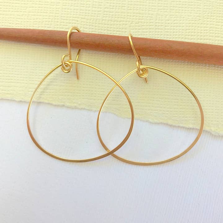 Linda Trent Jewelry - Wholesale Dangle Earrings - Gold Fill Swinging Petal