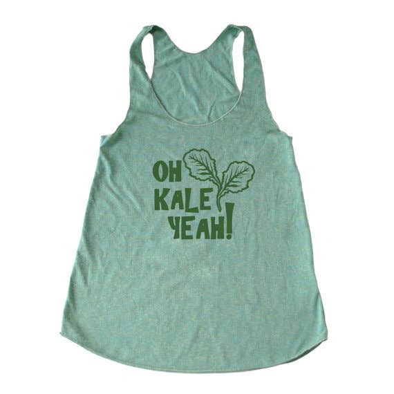 Bad Pickle Tees - Wholesale Tank Top - Women's - Oh Kale Yeah® Women's Tank Top | Green0