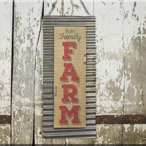Faith Family Farm Hanging Sign for wholesale by Honey and Me