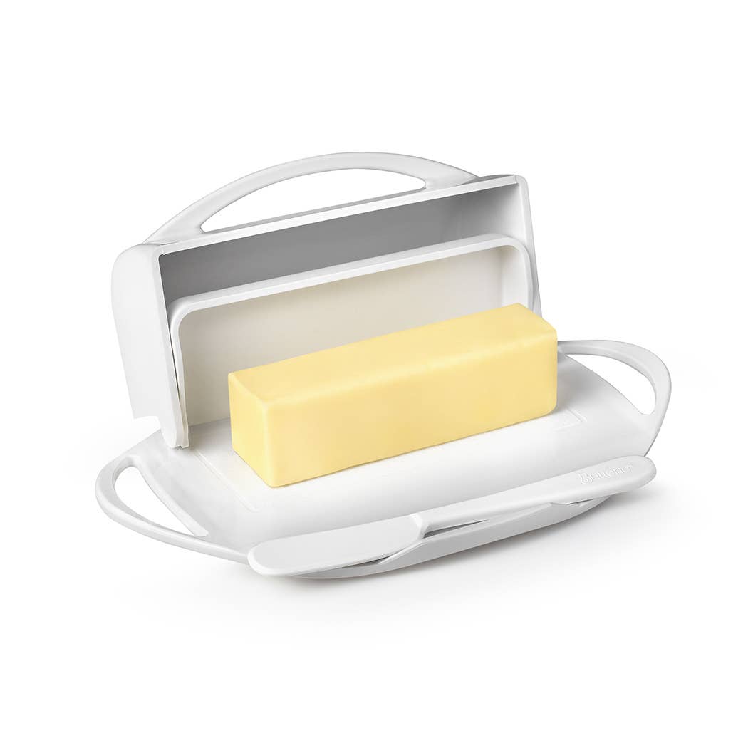 Butterie - Wholesale Butter Dish - Countertop Flip-Top Butter Dish w/ Matching Spreader - White6