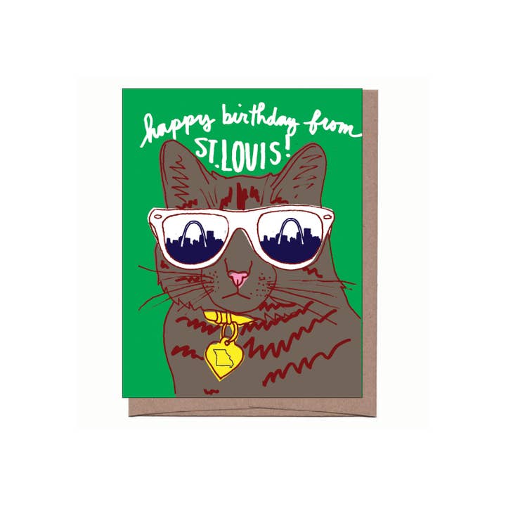 La Familia Green – wholesale Kärlekskort – Cool katt stad/stat gratulationskort3