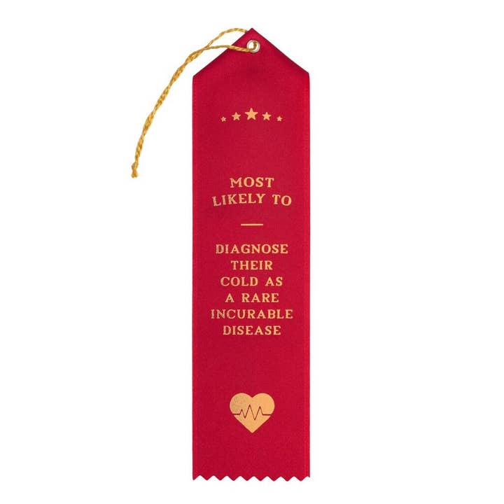 Most Likely To… Diagnose Their Cold... Award Ribbon for wholesale by Frankie & Claude