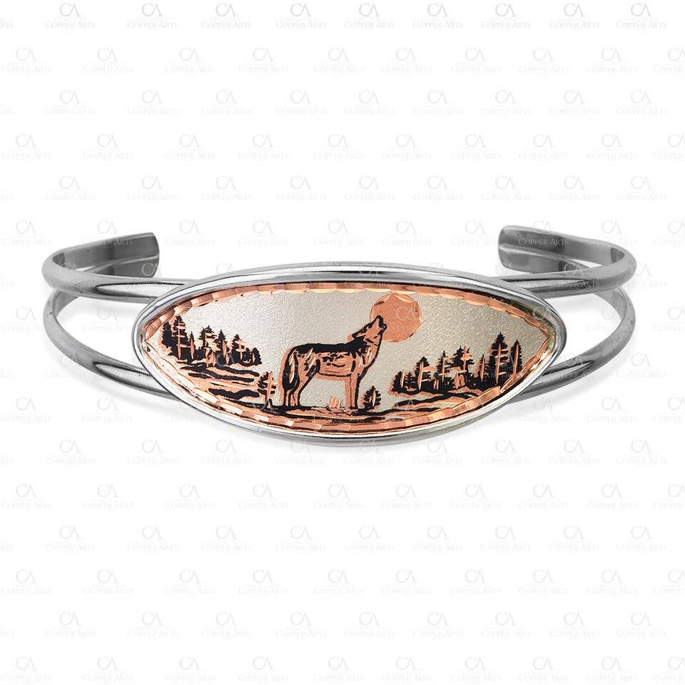 COPPER ARTS INC. - Wholesale Cuff Bracelet - LB 83 Howling Wolf Dainty Wire Bracelet0