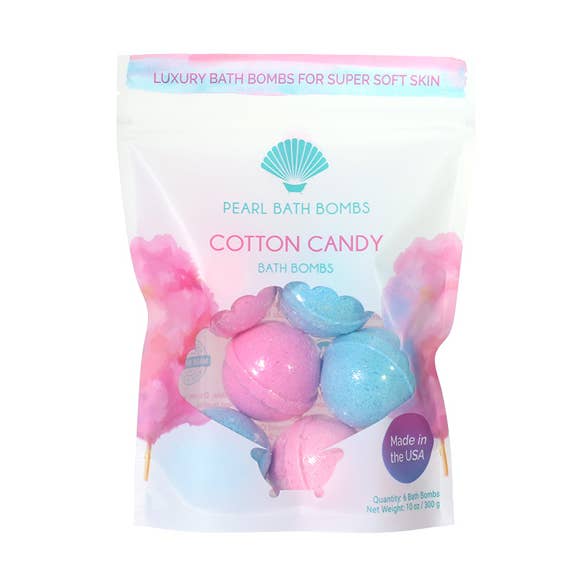 Cotton Candy Mini Bath Bombs for wholesale by Pearl Bath Bombs