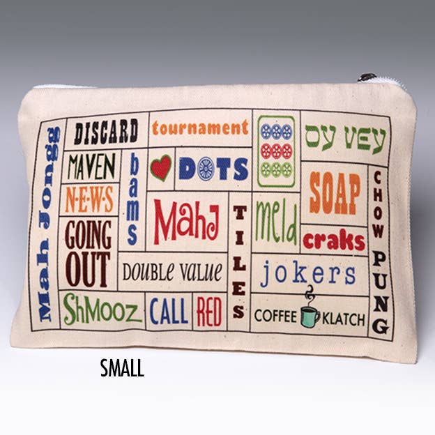 Mah Jongg Words Pouch - Small for wholesale by Liane Fried Studio