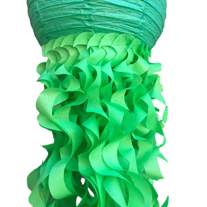 Republic Of Party LLC – wholesale Lantern – Groovy Green Jellyfish Paper Lantern1