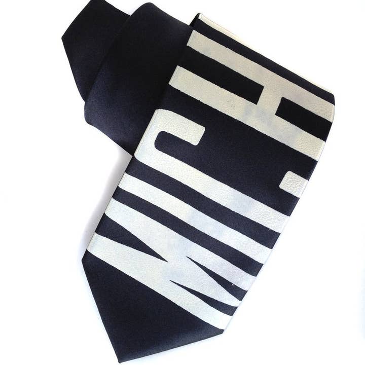 Cyberoptix Tie Lab - Wholesale Necktie - Men's - Bus Scroll Necktie: Michigan Avenue, Microfiber2