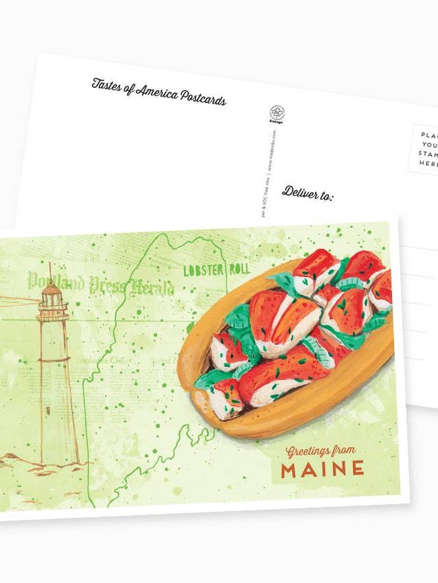 Carte postale du Maine pour la vente par The Paperhood