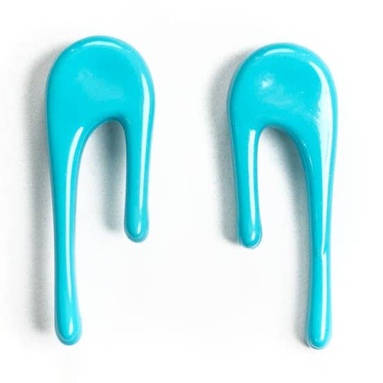 Droplet Blue Stud Earrings for wholesale by Darling Marcelle