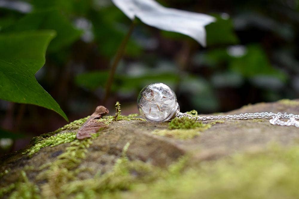 Enchanted Leaves - Wholesale Pendant/Charm Necklace - 24" Dandelion Wish Bubble Necklace (Small)6