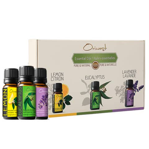 Coffret cadeau d'huile essentielle pour la vente par Oriwest