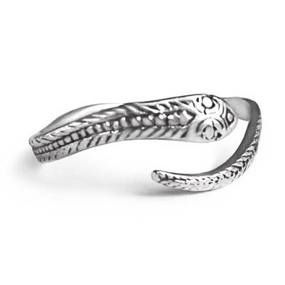 Anel de cobra ajustável em prata esterlina por atacado de Great Falls Jewelry