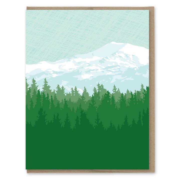 Mountains Blank Note Card for wholesale by Modern Printed Matter