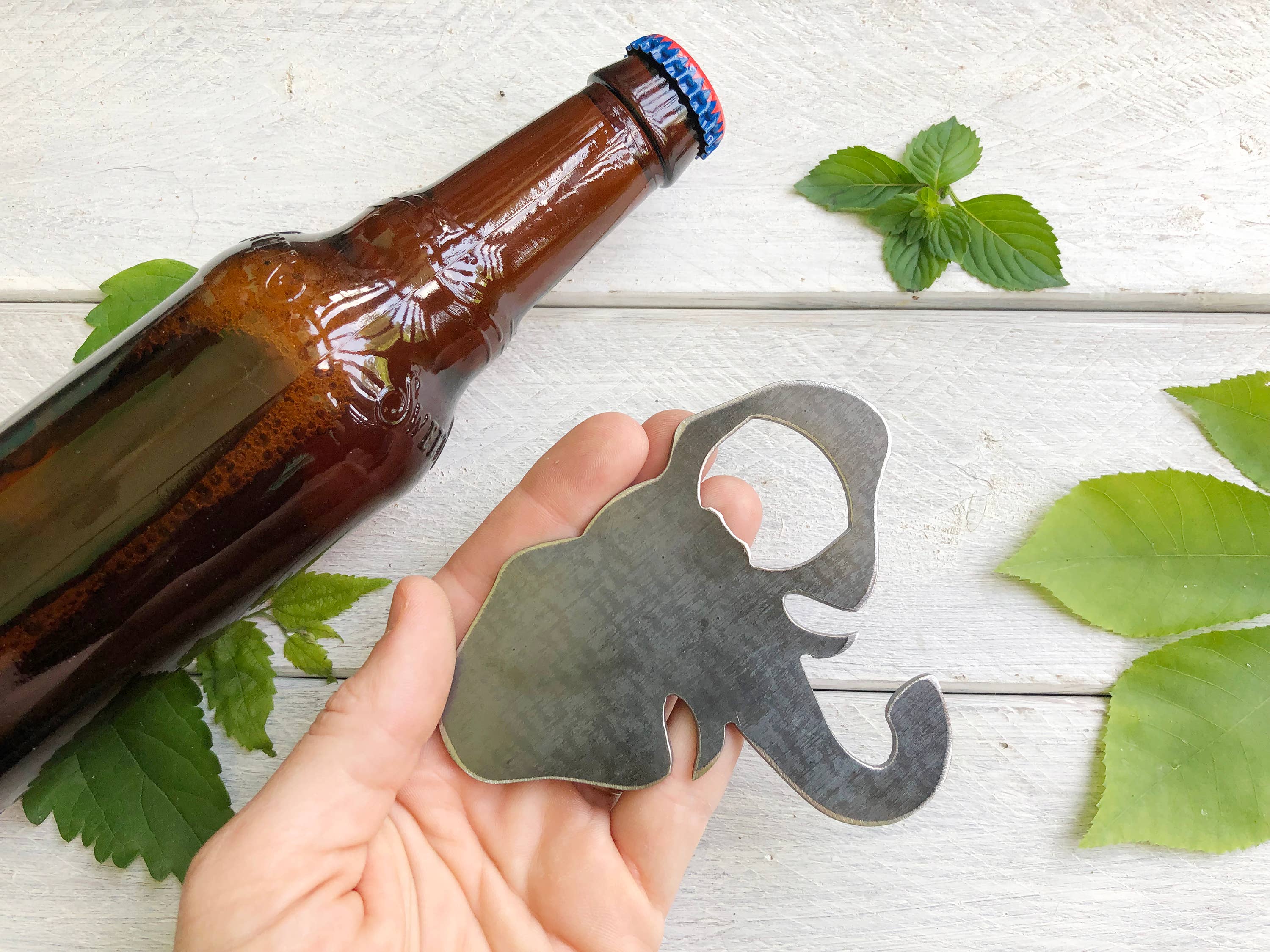 BE Creations & Designs, Inc. - Wholesale Bottle/Wine Opener - Elephant Head Metal Bottle Opener made from Recycled Steel2