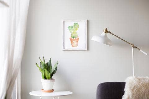 Lilac Paperie - Wholesale Art Print - 8” x 10” Scalloped Cactus Watercolor Print2