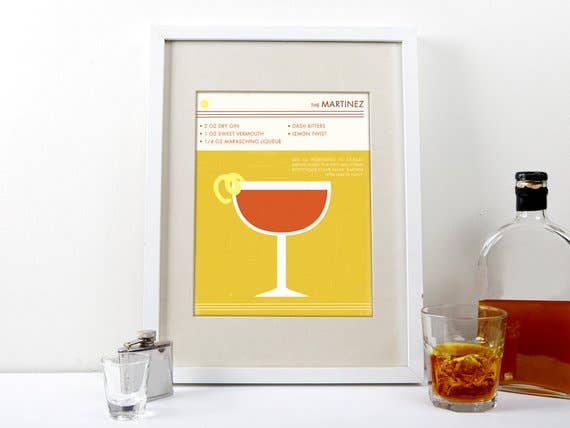 The National Anthem - Vente Affiche d'art - Impression de cocktail Martinez 5 po x 7 po1