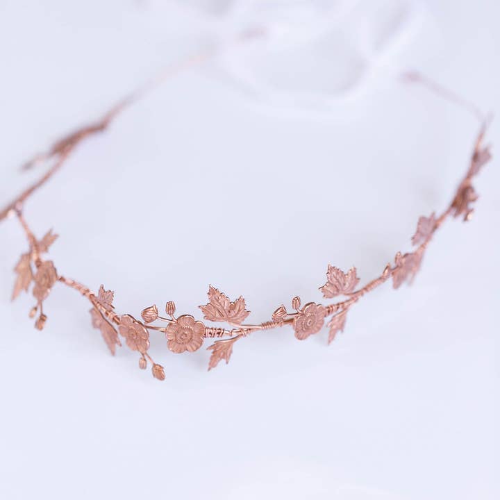 Acute Designs – wholesale Tiara – Women’s – Rose Gold or Sterling Silver Wildflower Crown