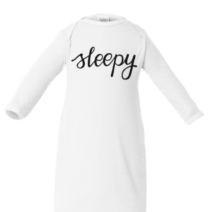 Sleepy Newborn Infant Gown Coming Home Outfit for wholesale by spillthebeansetc