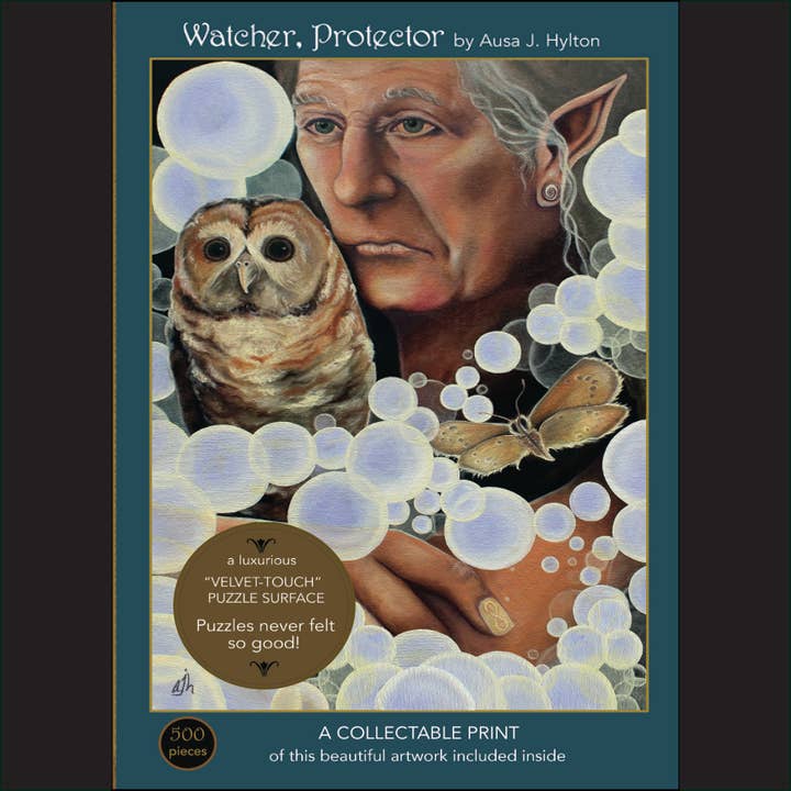 Watcher, Protector; 500-Pc Velvet-Touch Puzzle CLOSEOUT! for wholesale by Art & Fable Puzzle Company, LLC