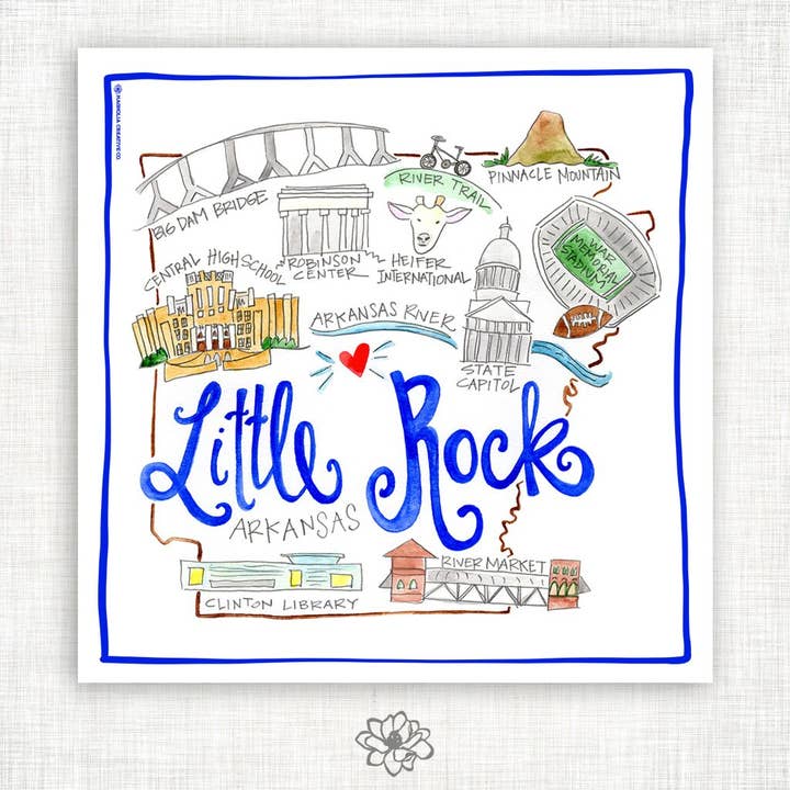 Little Rock Kitchen Towel for wholesale by Magnolia Creative Co.