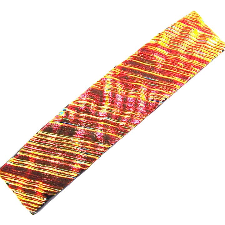 Glass Town USA - Wholesale Barrette - Women's - Barrettes Dichroic Glass Ripple Wavy Texture Large 0r Medium