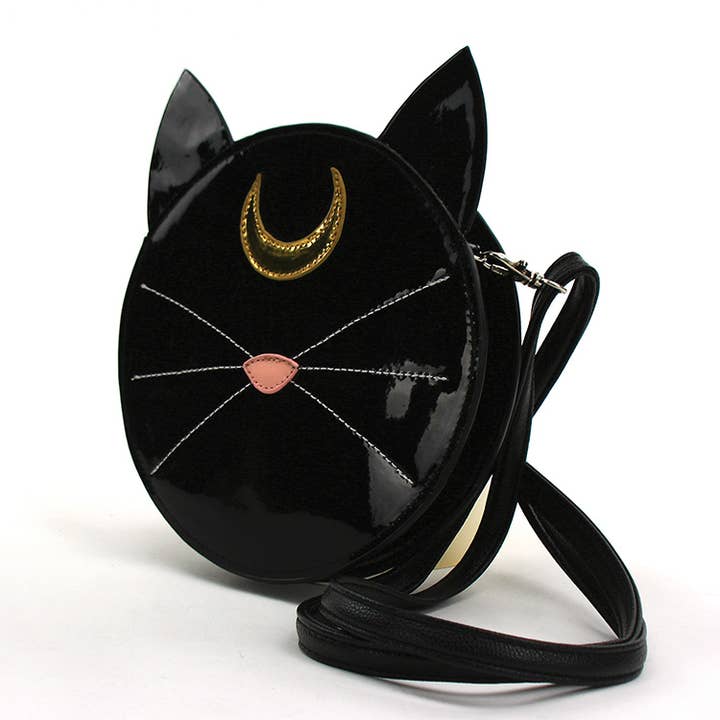 COMECO INC - Wholesale Crossbody Bag - Women's - Mystical Black Cat Face Crossbody Bag