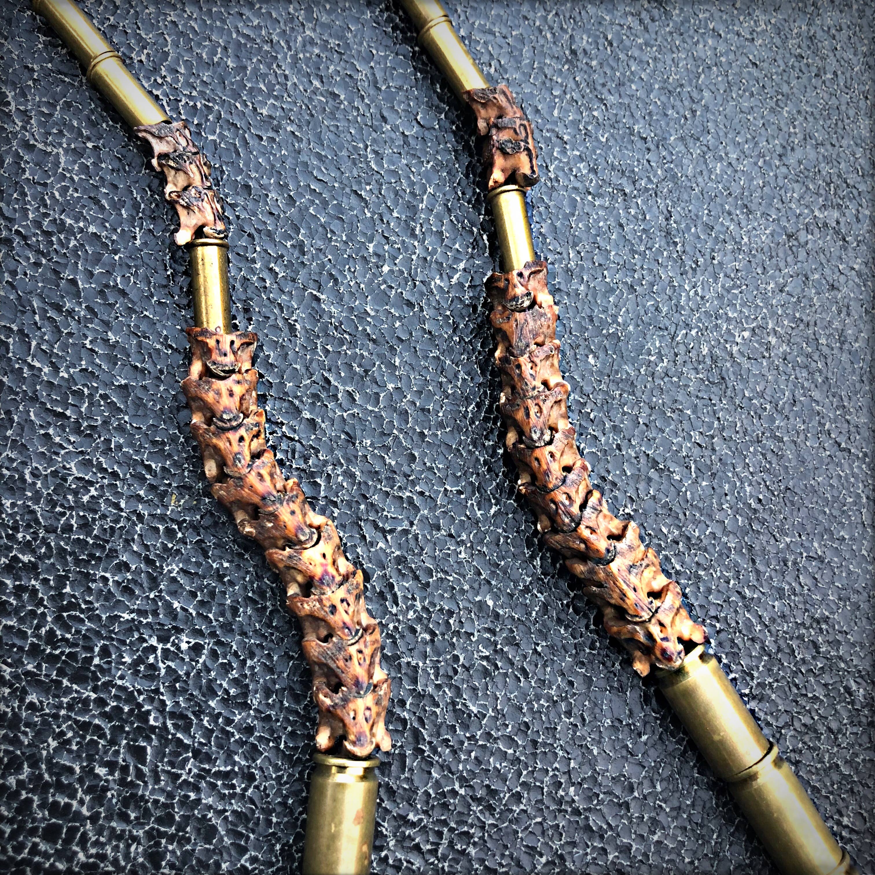 ASTALI - Wholesale Beaded/Pearl Necklace - Snake Vertebrae & Bullet Long Necklace, African Snake Bones4