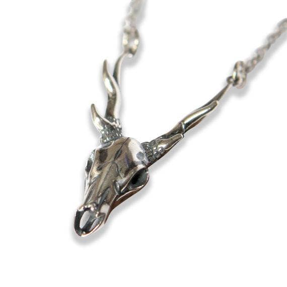 Moon Raven Designs - Wholesale Pendant/Charm Necklace - Sterling Deer Skull Pendant Necklace0