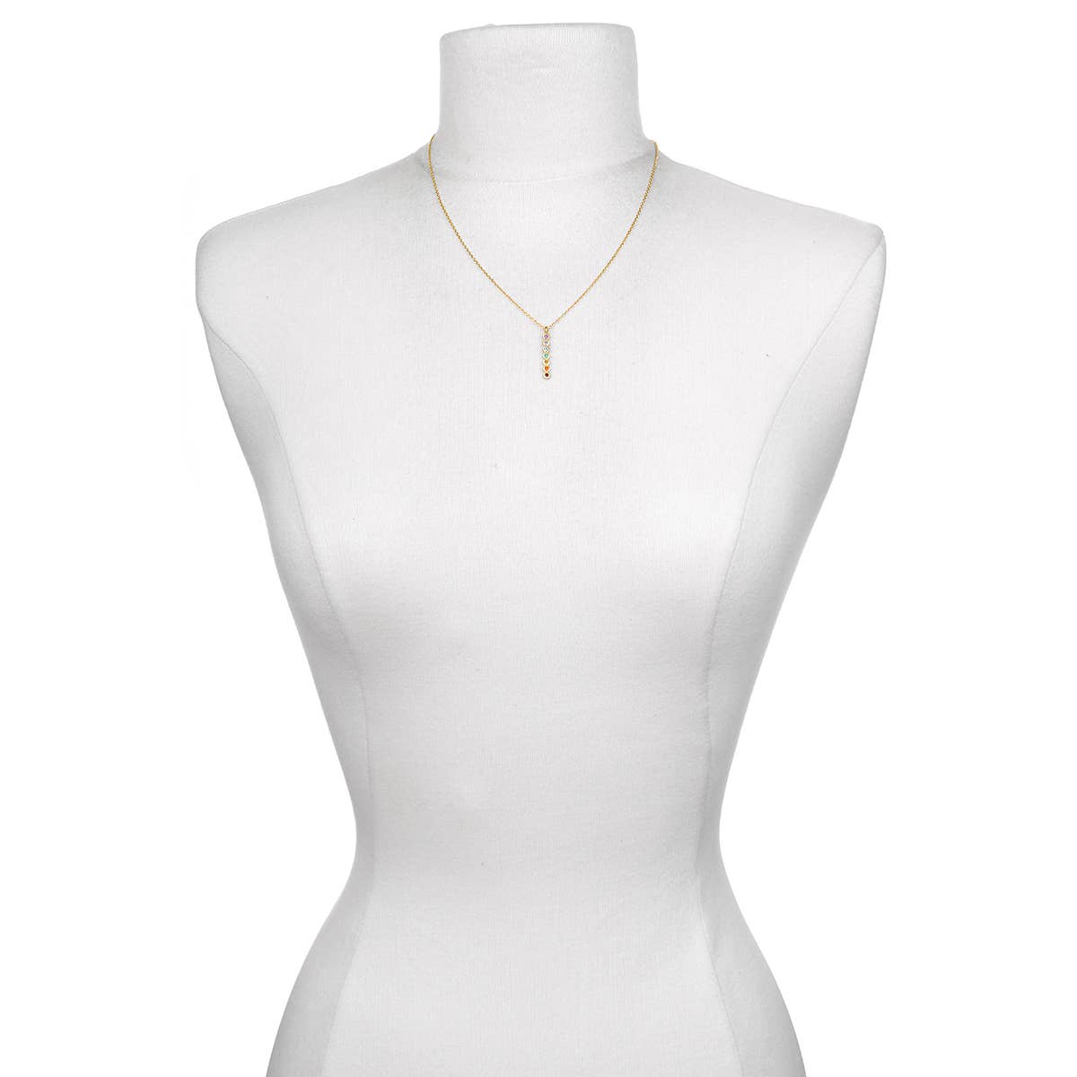 Satya Jewelry - Vente Colliers à pendentif - Collier en bâton de chakra multicolore2