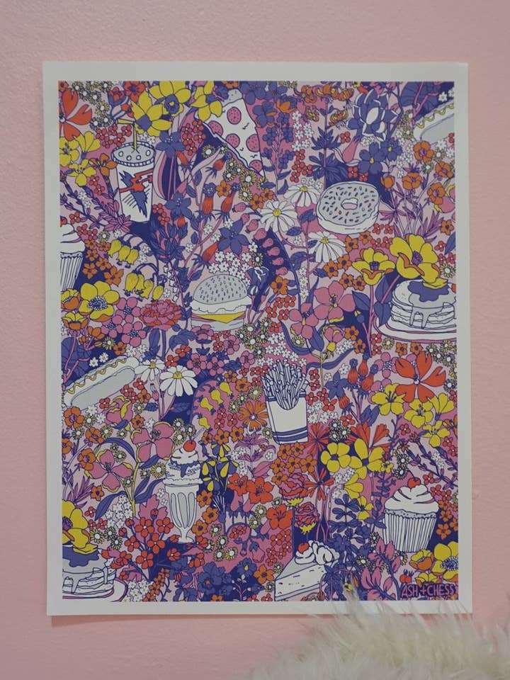 11" x 14" Food Floral Art Print for wholesale by Ash + Chess