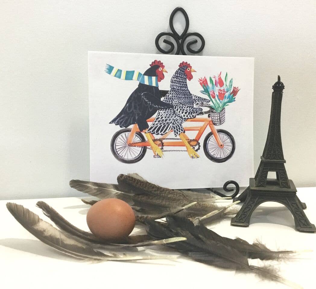 Mangoseed - Wholesale Art Print - Chickens on a Bike3