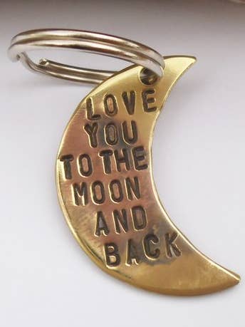 Te amo até a lua e chaveiro de volta por atacado de C & T Custom Lures