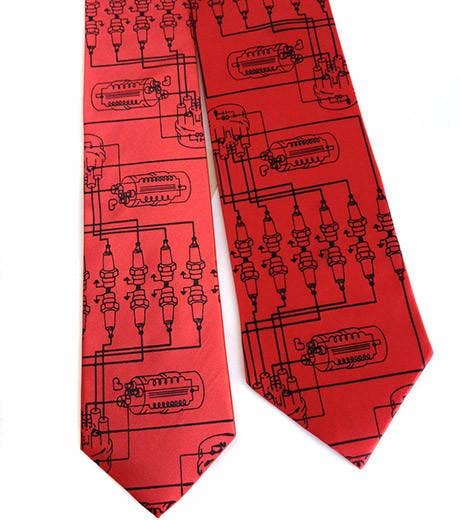 Cyberoptix Tie Lab - Wholesale Necktie - Men's - Spark Plug Necktie1