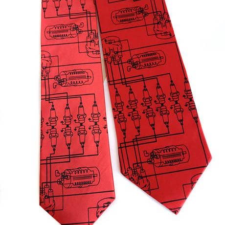 Cyberoptix Tie Lab - Wholesale Necktie - Men's - Spark Plug Necktie1