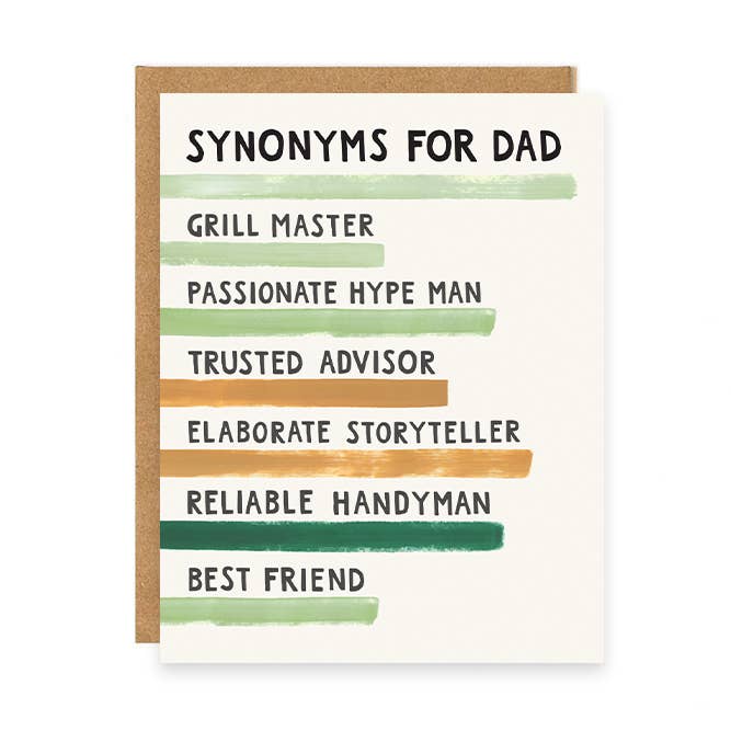 1canoe2 | One Canoe Two Paper Co. - Wholesale Father's Day Card - Father's Day Synonyms Greeting Card
