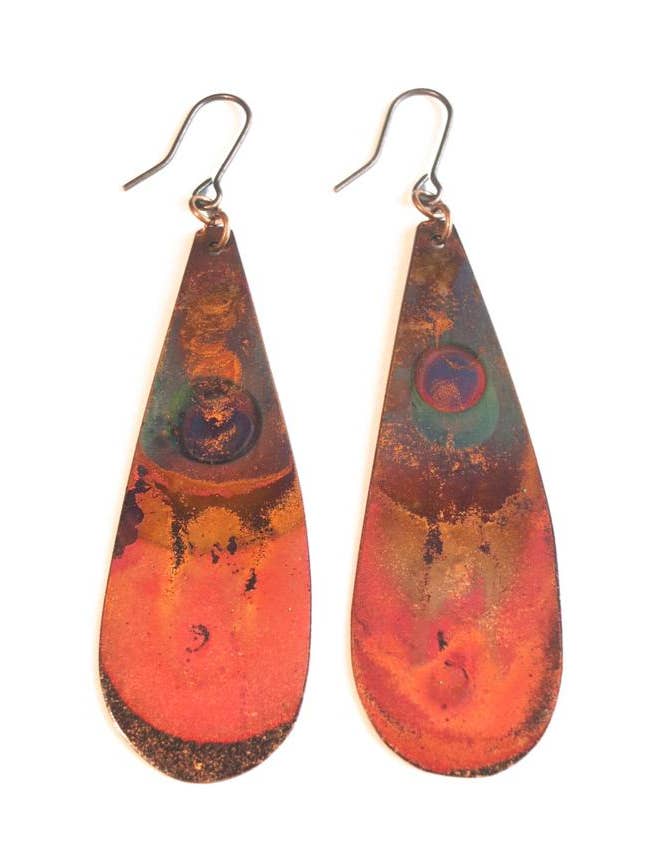 Heat Patina Earrings for wholesale by Courtney Fischer Jewelry