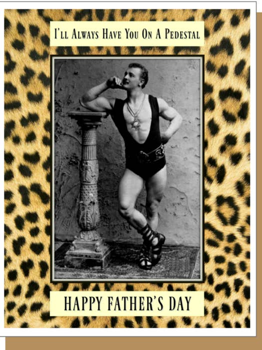 Pedestal Father's Day Card for wholesale by Ümlaut Brooklyn