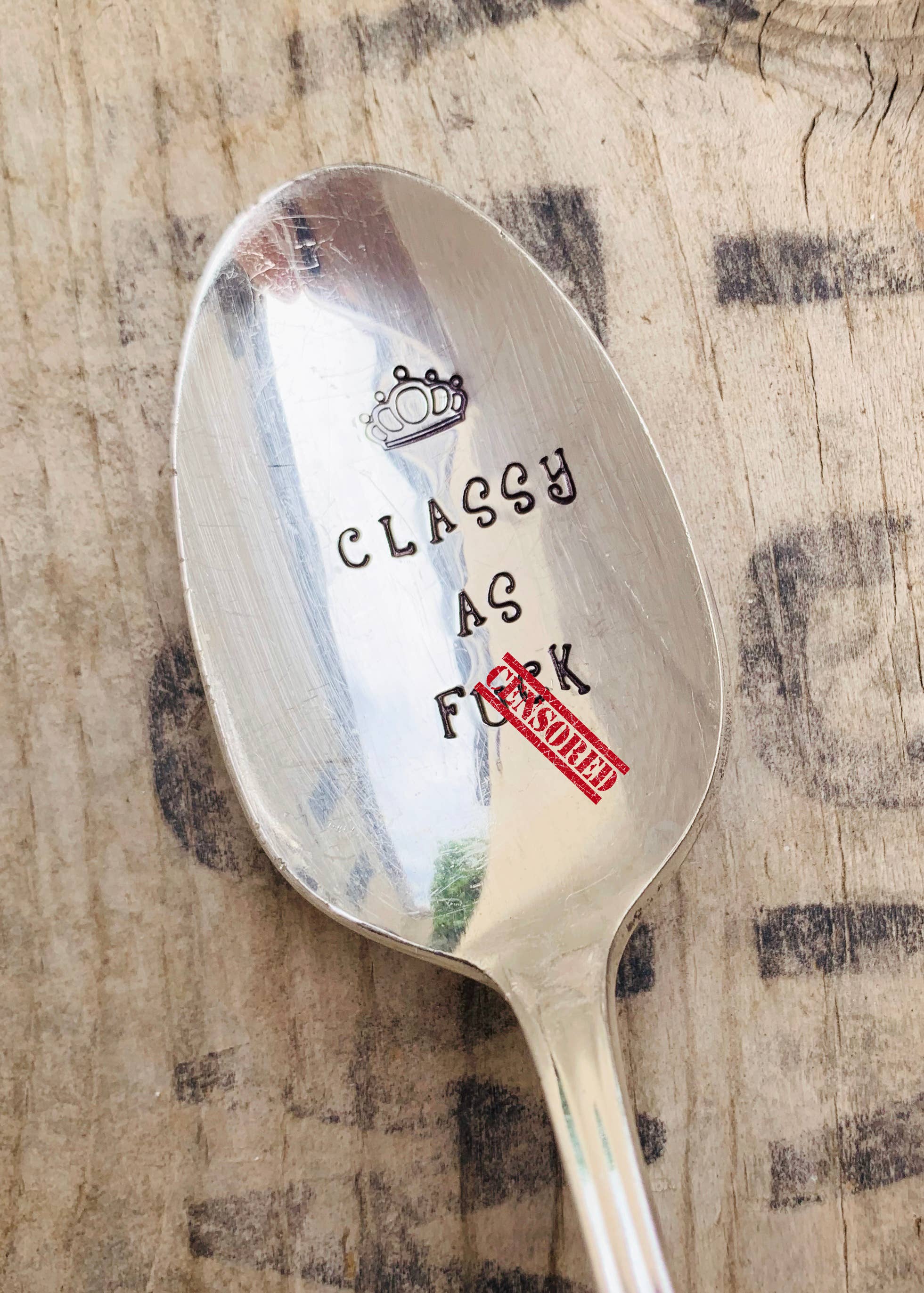 Pumpernickel and Wry – Engroshandel Bordske (bestik) – Naughty Coffee Tema Håndstemplede Vintage sølvskeer0